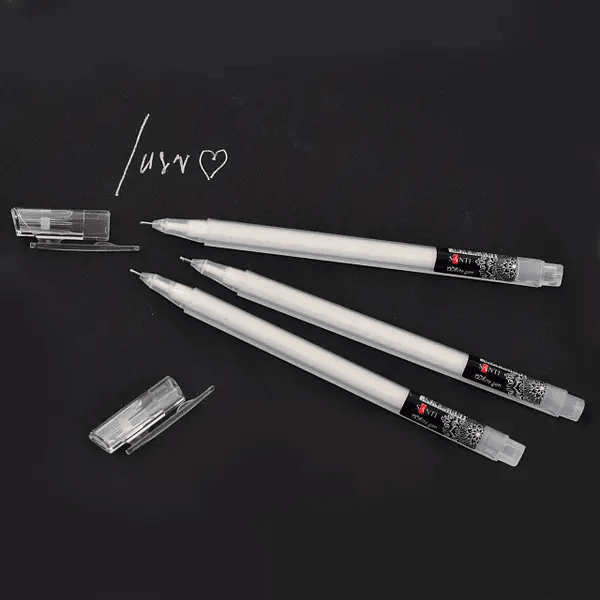 Ручка гелева (Маркер) біла PENCIL фото