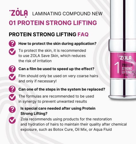 ZOLA Склад для ламінування NEW 01 Protein Strong Lifting ZOLAPRS фото