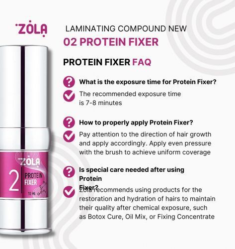 ZOLA Склад для ламінування NEW 02 Protein Fixer ZOLAPRS фото