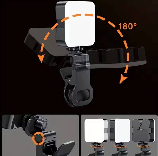 LED USB відео-світло, портативна лампа для селфі, лампа для телефону з 10 рівнями яскравост. LED фото